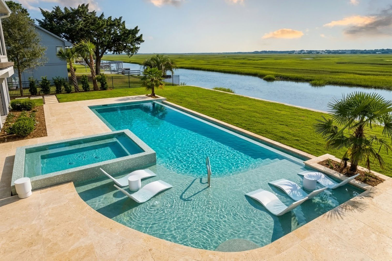 Lowcountry Portfolio of Coastal Pool Specialist Georgetown Pool Design